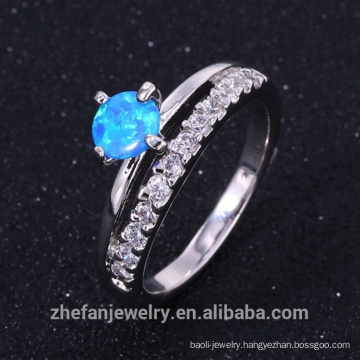 Good pricerhodium plating fire opal elegent jewelry ring in high quality
About